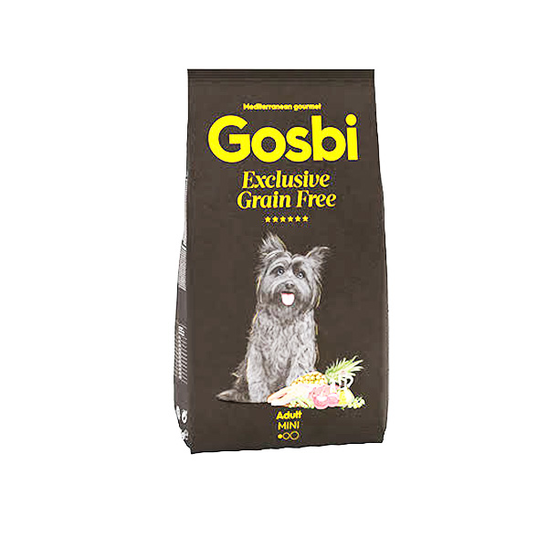 GOSBI גוסבי אקסלוסיב לכלב מגזע קטן סלמון, כבש ודגי ים ללא דגנים